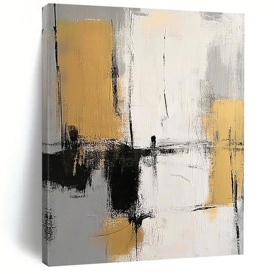 Contemporary hand-painted abstract artwork featuring vibrant colors and dynamic forms perfect for modern spaces and artistic expression. DLZ1771