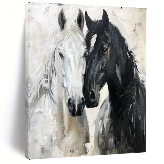 Hand-Painted Large-Scale Textured Abstract Canvas Art for Office & Dining Room LargeART2122