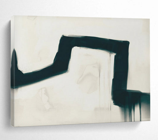 Dramatic Black Stroke - Edgy Entryway Art DLZ115