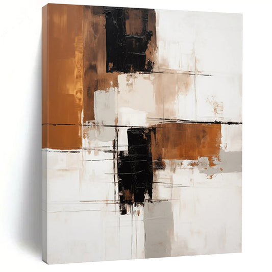 Rainbow Mist: Super - Sized Hand - Painted Custom Abstract Canvas for Dining Room and Entryway DTP129