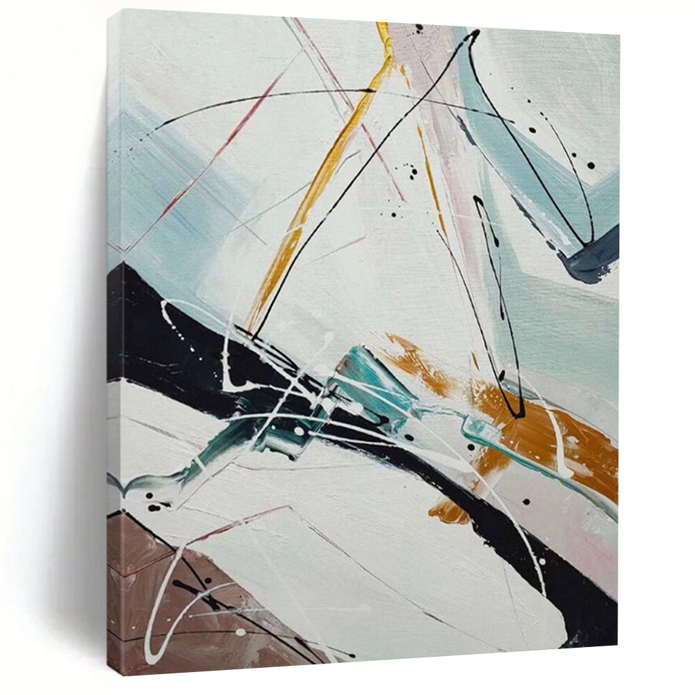 Colossal - Sized Hand - Painted Custom Abstract Gem for Entryway and Hallway DTP046