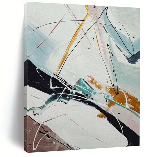 Colossal - Sized Hand - Painted Custom Abstract Gem for Entryway and Hallway DTP046