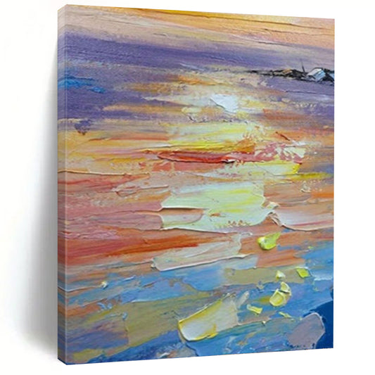 Oversized Hand - Rendered Custom Textured Canvas Abstract for Living Room & Bedroom DKH1040