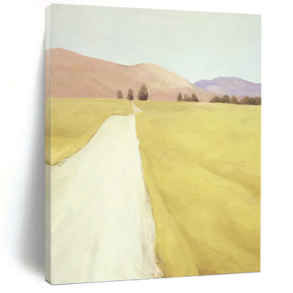 Large - Sized Alluring Hand - Painted Textured Abstract on Canvas for Bedroom & Entryway DKH1415