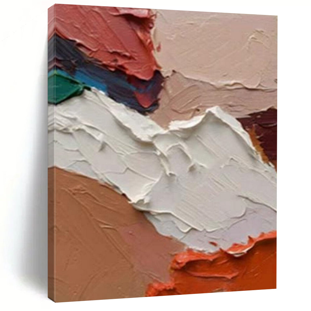Custom Hand-Painted Abstract Paintings: Big Sizes & Textured Details for Living Room & Hallway DTP263