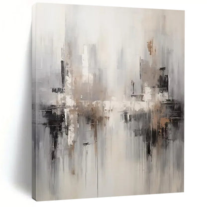 Pine Needle Path: Mammoth Hand - Painted Custom Abstract Work for Hallway and Bedroom DTP122