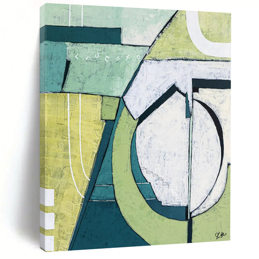 Spectacular Gigantic Hand-Painted Abstract Mural: Elevate Your Dining Room & Bar LargeART2375