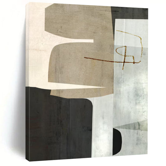 Large-Scale Hand-Painted Custom Abstract Art with Rich Textures DTP158