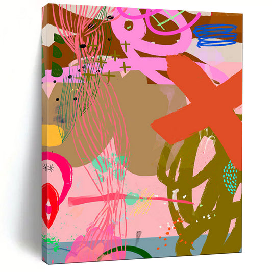 Hand-Painted Bespoke Abstract Canvas for Living Room & Hotel LargeART1857