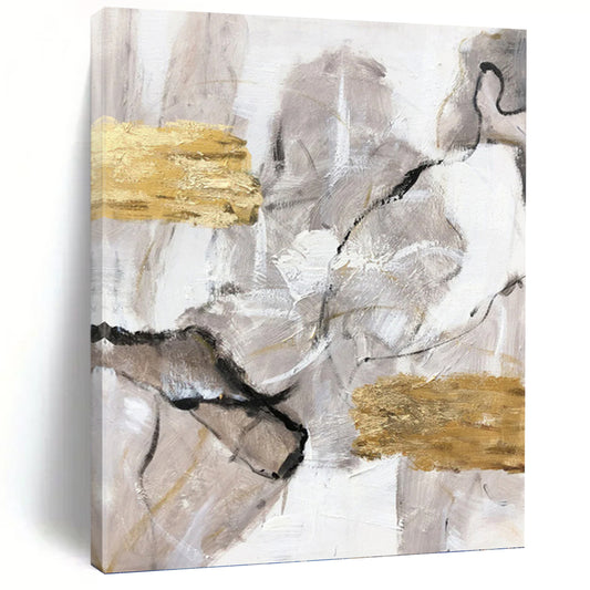 Regal Hand - Painted Textured Abstract Art for Hotel & Entryway DKH1301