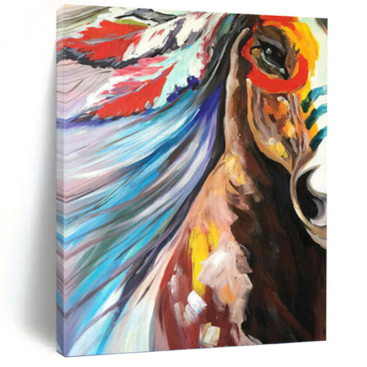Large - Sized Enchanting Hand - Painted Textured Abstract on Canvas for Dining Room & Entryway DKH1426