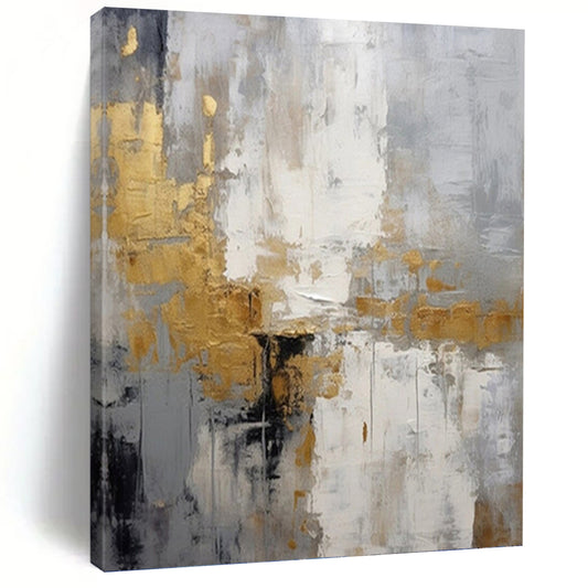 Large - Format Custom - Painted Textured Canvas Abstract for Dining Room & Bar DKH1062