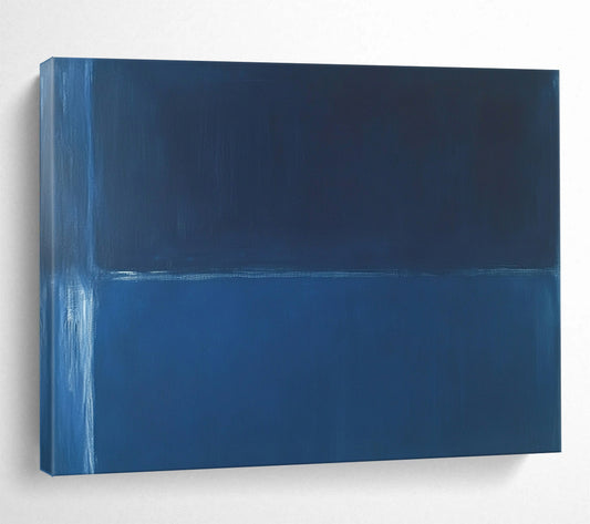 “Two - Toned Blue Minimalist” - Color - Field Painting On Canvas HB0524