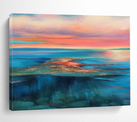 Colorful Coastal Sunset - Vibrant Living Room Centerpiece DLZ024