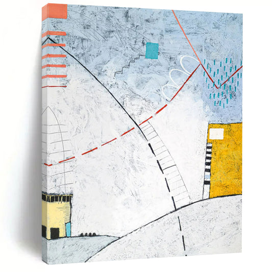 Glamorous Tremendous Hand-Painted Abstract Wall Murals: Enrich Your Bar & Hallway LargeART2381