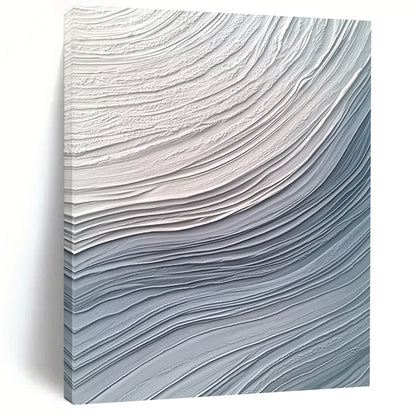 Large contemporary hand-painted abstract artwork featuring smooth curves and intricate patterns that exude calm energy and depth. DLZ1218