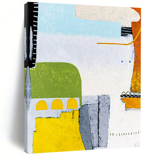 Dazzling Massive Hand-Painted Abstract Artwork: Revamp Your Hallway & Hotel Lobby LargeART2376