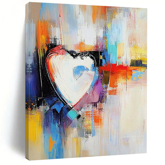 Contemporary abstract painting featuring dynamic colors and bold shapes creating an immersive visual experience perfect for modern decor. DLZ1778