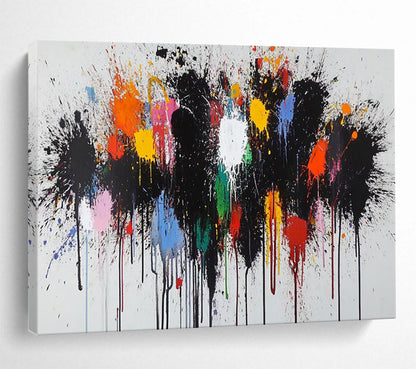 Bold Color Splash Abstract - Modern Living Room or Office Statement DLZ193