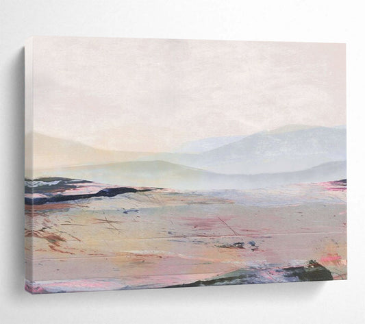 Pastel Mountain Horizon - Large Dreamy Living Room Decor DLZ129