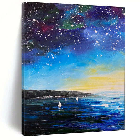 Custom Hand-Painted Abstract Mural for Office & Hotel LargeART1901