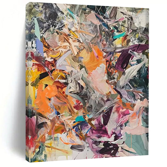 Volcanic Pulse: Immense - Scale Hand - Painted Custom Abstract Creation for Bedroom and Bar DTP098