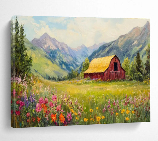 Hand - Painted Large Textured Abstract Wall Mural for Decorative Touch DKH727