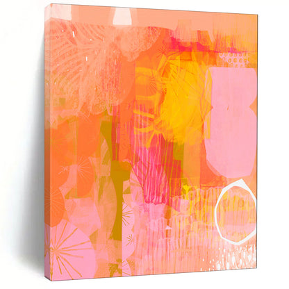 Luminous & Glowing Hand-Painted Custom Abstract Painting for Living Room & Entryway LargeART2003