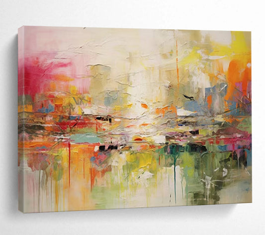 Enormous Hand-Painted Abstract Murals for Entryway & Living Room LargeART1536