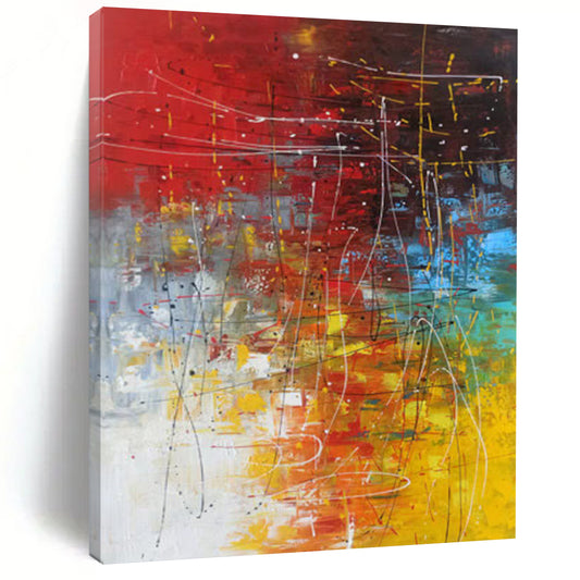 Custom Handmade Abstract Paintings: Big Sizes, Textured Details for Bedroom & Hallway DTP254