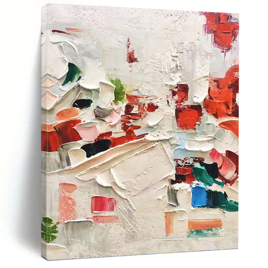 Large - Format Hand - Painted Custom Texture Canvas Abstract for Bedroom & Hallway DKH1044