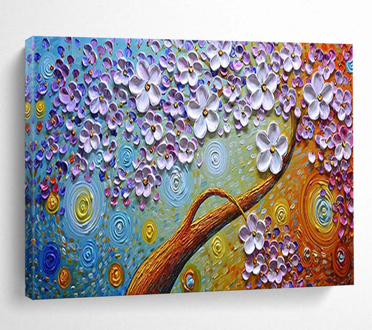 3D Flower Tree with Swirls - Whimsical Living Room or Nursery Decor DLZ217
