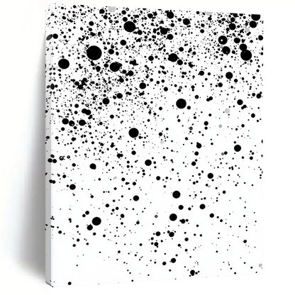 Black Dots on White - “Cosmic Particle Shower” Painting On Canvas HB184