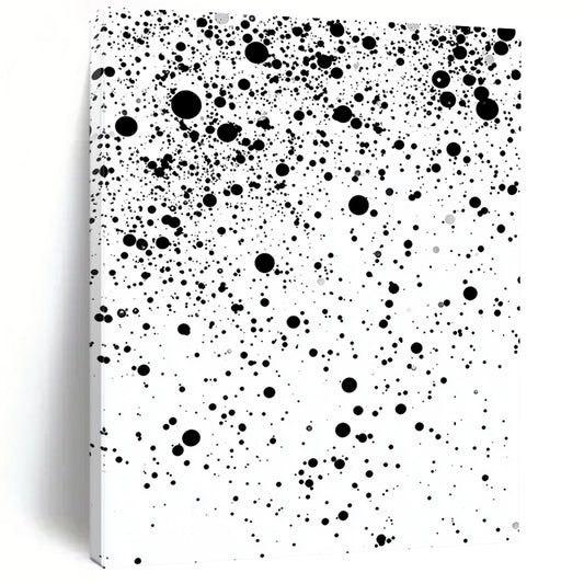 Black Dots on White - “Cosmic Particle Shower” Painting On Canvas HB184