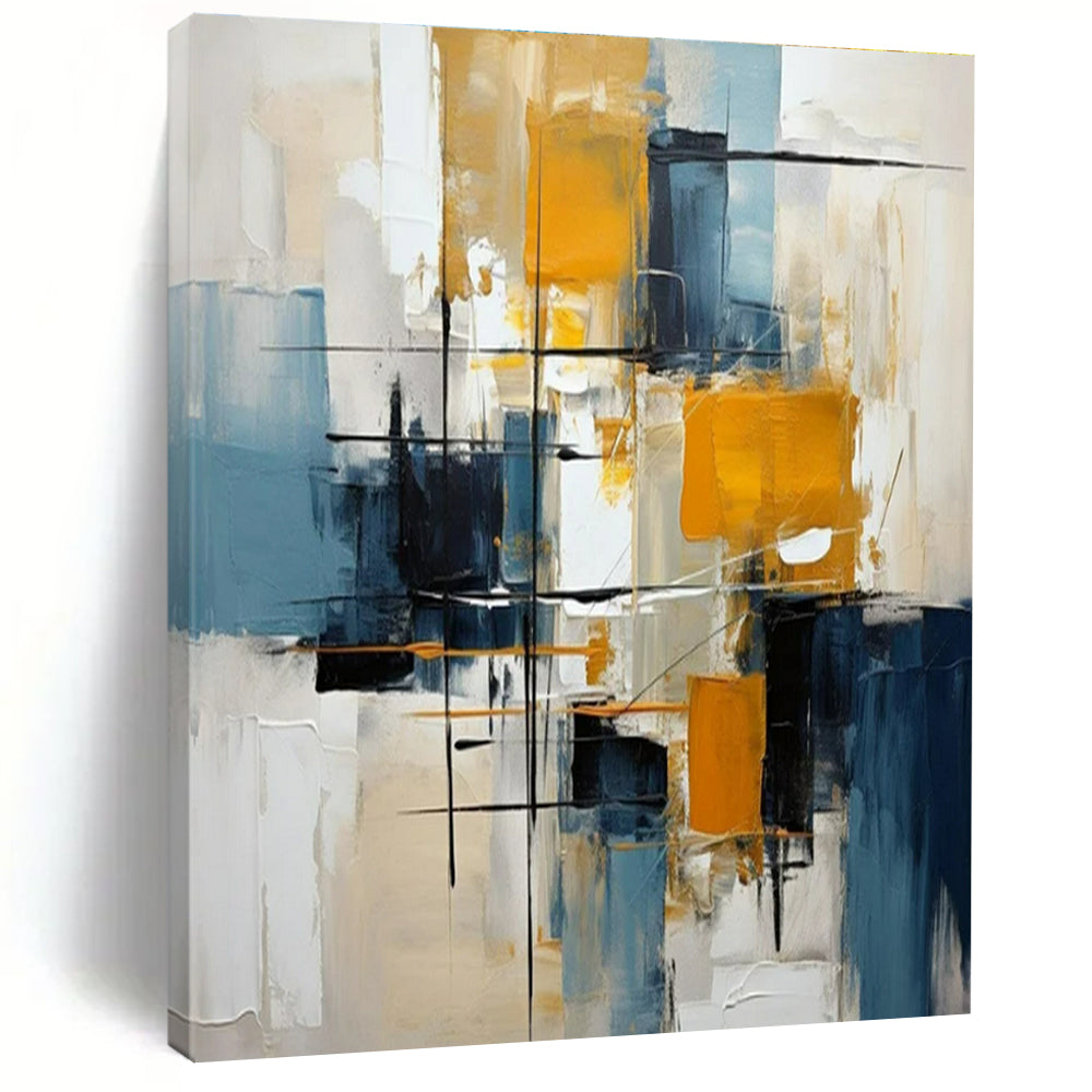 Hand-Painted Custom Abstract Art for Living Room & Hotel Outdoor Gardens LargeART1435