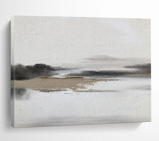 Relaxing Large Abstract Painting with Gentle Textured Motifs for Bedroom & Dining Room DKH911