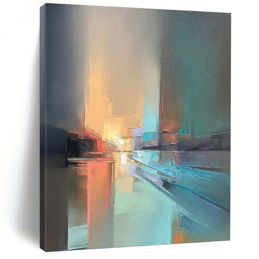 Gorgeous Hand - Painted Textured Canvas Abstract for Bar & Hotel Suite DKH1066