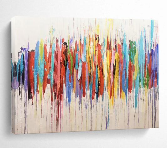 Colorful Drip Abstract - Bold Modern Living Room Focal Point DLZ223