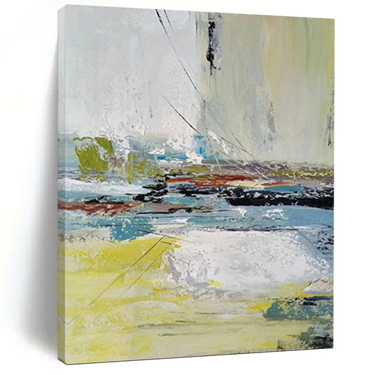 Jumbo - Sized Hand - Painted Custom Abstract Painting for Office and Bedroom DTP052