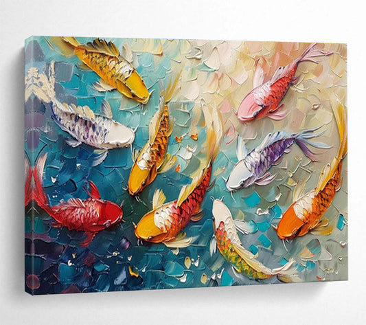 Massive Textured Hand - Painted Abstract Painting for Decor Enhancement DKH705