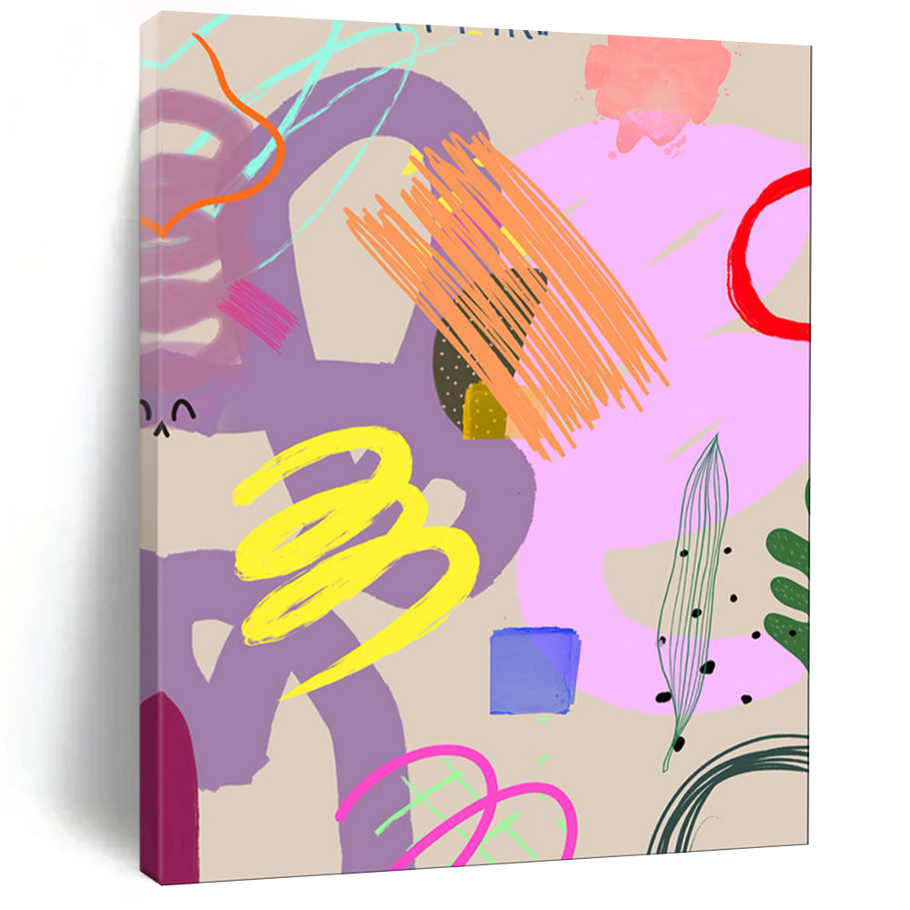 Whimsical & Fantasy Hand-Painted Custom Abstract Painting for Bedroom & Living Room LargeART2008