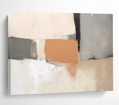 Neutral Tones Geometric Abstract - Cozy Living Room Charm DLZ076