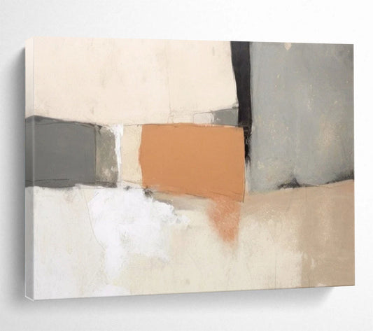 Neutral Tones Geometric Abstract - Cozy Living Room Charm DLZ076