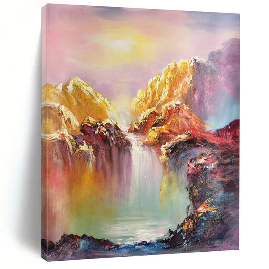 Inviting Hand - Painted Textured Abstract for Dining Room & Entryway DKH1279