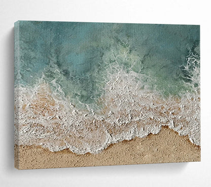 Aerial Beach View - Coastal Living Room or Bedroom Art DLZ252