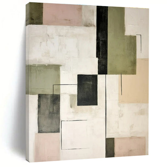 Hand-Painted Bespoke Abstract Art for Living Room & Hotel Fitness Terraces LargeART1446