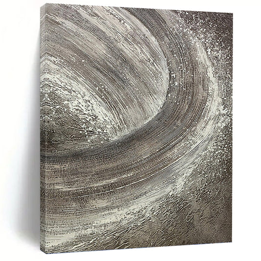 Grandiose - Extent Vertical Hand - Painted Textured Custom Abstract Crescendo, for Office and Bedroom DKH1542