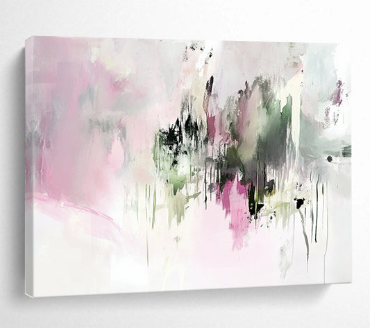 “Soft Colorful Abstract Drips” - Soft Palette, Abstract Drip Shapes Painting On Canvas HB0865
