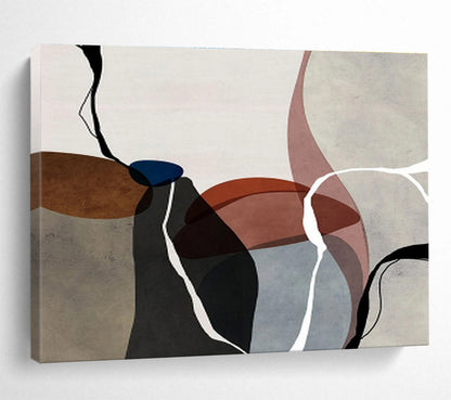 “Abstract Resonance” Oversized Abstract Canvas for Living Room & Bar DKH358