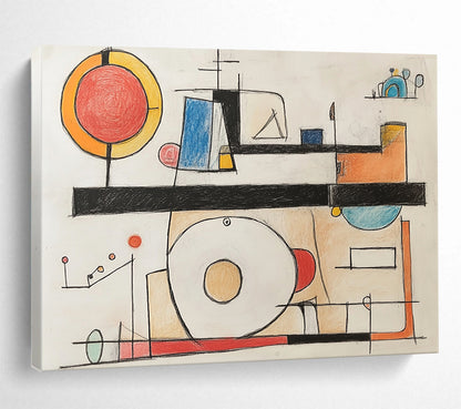 “Colorful Geometric Drawing” - Modernist Sketch HB0535